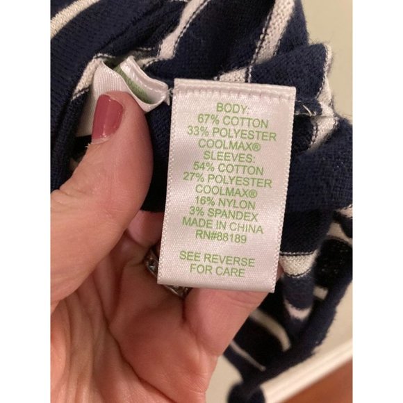 LILLY PULITZER Elba Sweater -Coastal Shell Stripe-Navy. Size XS - Picture 5 of 9